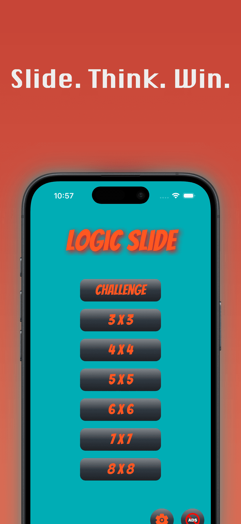 Main menu of the application